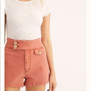 Free People Coral Shorts NWOT